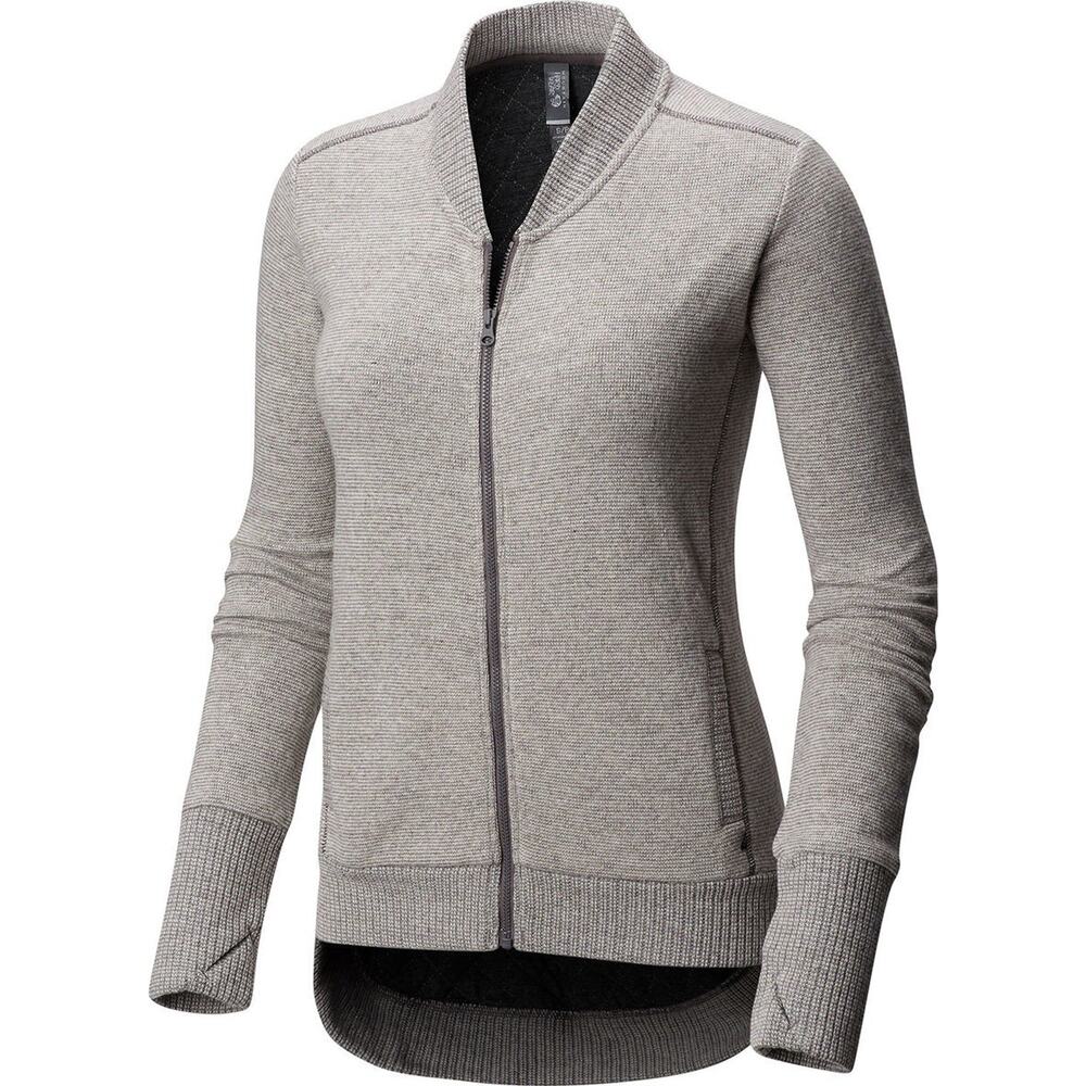 Mountain Hardwear Women’s Small Sarafin Long Sleeve Bomber Sweater Jacket Wool - Picture 15 of 15